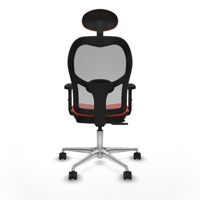 PIQUERAS Y CRESPO Silla de oficina Jorquera con mecanismo Sincro/Traslack, Tela Naranja oscuro y Malla Gris PIQUERAS Y CRESPO Silla de oficina Jorquera con mecanismo Sincro/Traslack, Tela Naranja oscuro y Malla Gris