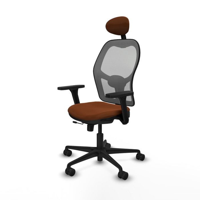 PIQUERAS Y CRESPO Silla de oficina Jorquera con mecanismo Sincro/Traslack, Marrón y Gris PIQUERAS Y CRESPO Silla de oficina Jorquera con mecanismo Sincro/Traslack, Marrón y Gris