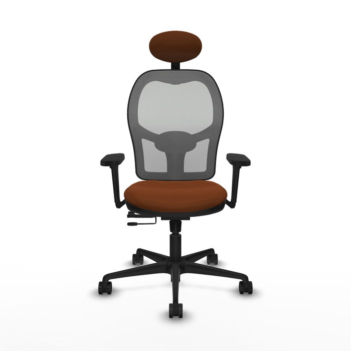 PIQUERAS Y CRESPO Silla de oficina Jorquera con mecanismo Sincro/Traslack, Marrón y Gris PIQUERAS Y CRESPO Silla de oficina Jorquera con mecanismo Sincro/Traslack, Marrón y Gris