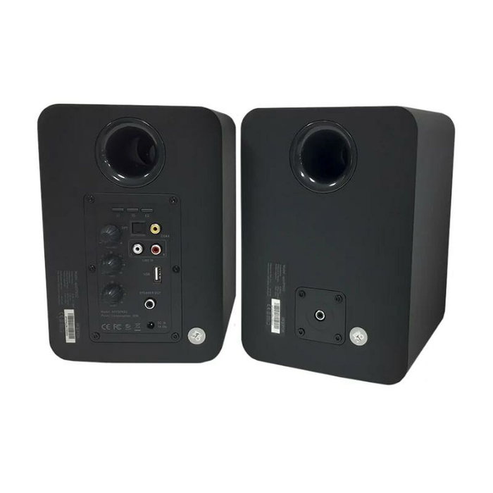 Approx Altavoces autoamplificados 60W RMS Bluetooth 5.0 - Carcasa de madera - RCA, Óptico, Coaxial, USB