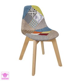 Home Deco Kids Silla Infantil Patchwork para Niños Medidas: 33,5x35,5 cm; h.58 cm