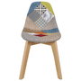 Home Deco Kids Silla Infantil Patchwork para Niños Medidas: 33,5x35,5 cm; h.58 cm