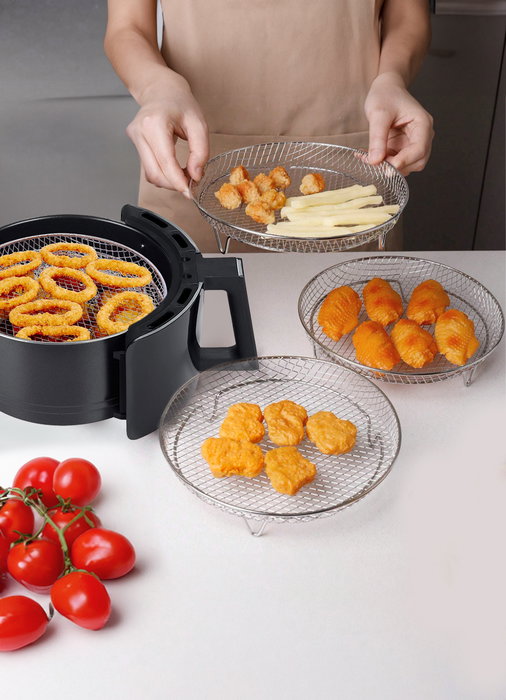 Quttin Rejilla Redonda Apilable para Airfryer 20 cm (12 Unidades) Quttin Rejilla Redonda Apilable para Airfryer 20 cm (12 Unidades)