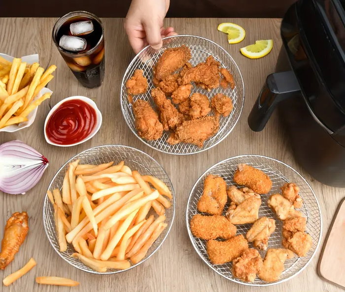 Quttin Rejilla Redonda Apilable para Airfryer 20 cm (12 Unidades) Quttin Rejilla Redonda Apilable para Airfryer 20 cm (12 Unidades)