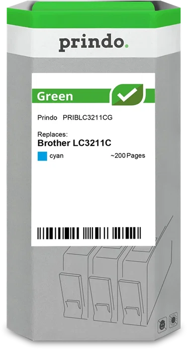 Prindo Cartucho de tinta Cian PRIBLC3211CG Green Prindo Cartucho de tinta Cian PRIBLC3211CG Green