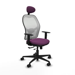 PIQUERAS Y CRESPO Silla de oficina Jorquera con mecanismo Sincro/Traslack Morado y Blanco