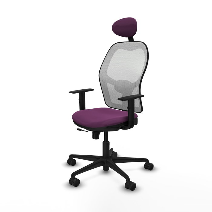 PIQUERAS Y CRESPO Silla de oficina Jorquera con mecanismo Sincro/Traslack Morado y Blanco PIQUERAS Y CRESPO Silla de oficina Jorquera con mecanismo Sincro/Traslack Morado y Blanco