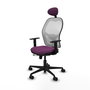 PIQUERAS Y CRESPO Silla de oficina Jorquera con mecanismo Sincro/Traslack Morado y Blanco