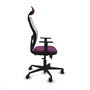 PIQUERAS Y CRESPO Silla de oficina Jorquera con mecanismo Sincro/Traslack Morado y Blanco