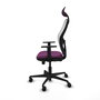 PIQUERAS Y CRESPO Silla de oficina Jorquera con mecanismo Sincro/Traslack Morado y Blanco