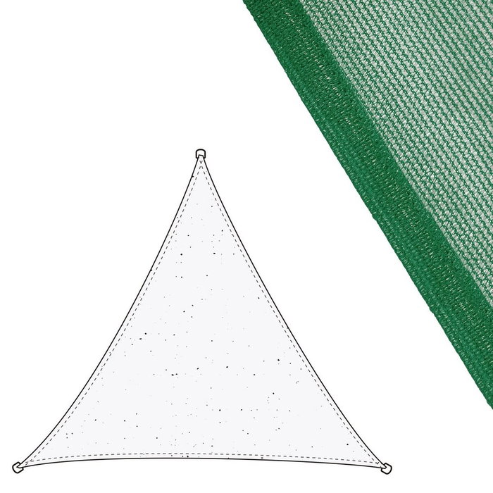 Vela de sombra Vela sombreo Verde 3 x 3 m 300 x 300 x 0,5 cm Toldo