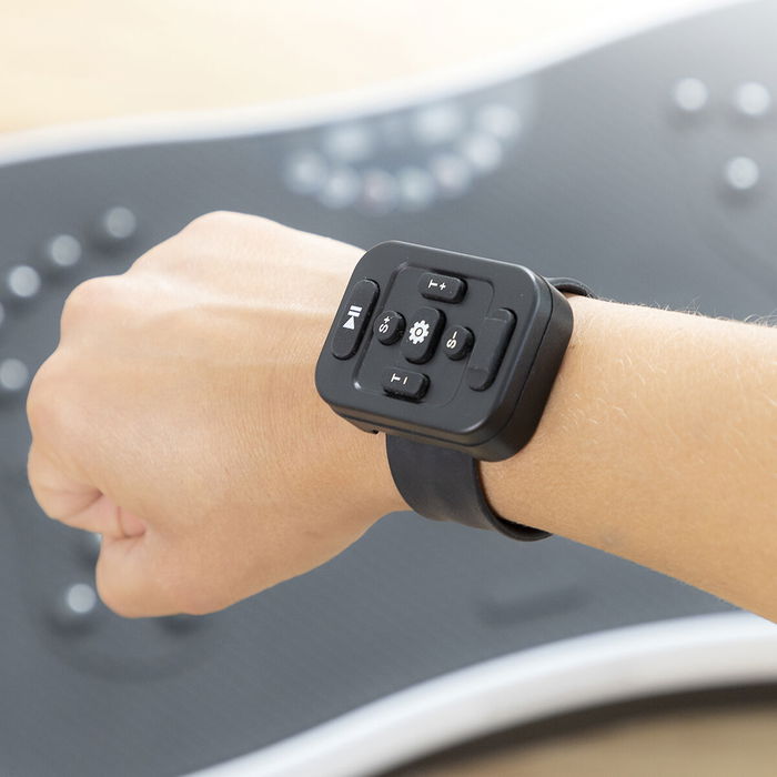 Pack Cinturón con Bandas de Resistencia para Glúteos y Guía de Ejercicios y Plataforma Vibratoria de Entrenamiento con Accesorio