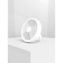 Cristalrecord Splash Ventilador de sobremesa recargable blanco con LED y aroma