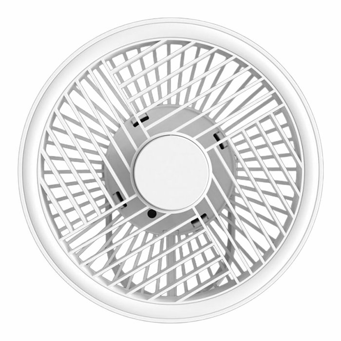 Cristalrecord Splash Ventilador de sobremesa recargable blanco con LED y aroma