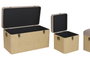 DKD Home Decor Baul Alpino Madera Marron Natural 40 x 44 x 80 cm Set 3