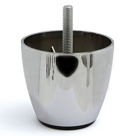 Q&Q Pata Plástico Vaso Ø70 H65 M8x27 Cromo para Sofá y Muebles