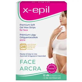 X-Epil Premium Soft Tiras de cera para depilación para la cara, 12 pzs