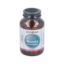 VIRIDIAN Beauty Complex Pelo, Piel Y Uñas 60 Cápsulas Veganas para el Mantenimiento de la Piel, Cabello y Uñas