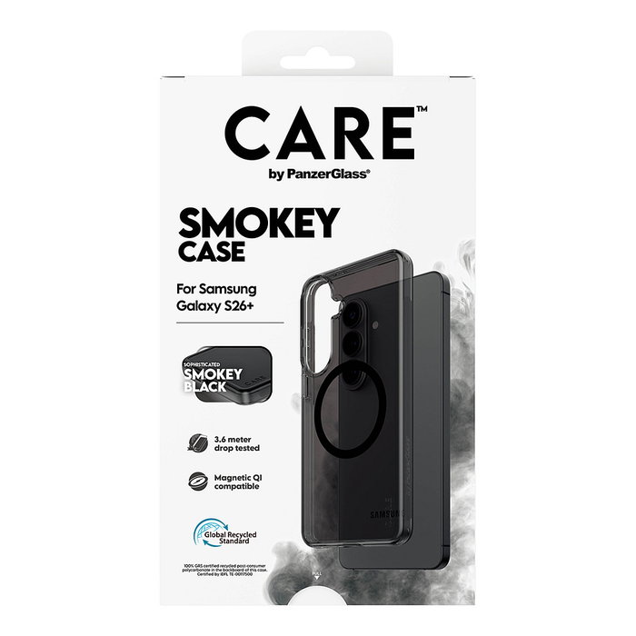 PanzerGlass CARE Urban Explorer Case Smokey m. Schwarz Qi Samsung Galaxy S26+ Funda Negro
