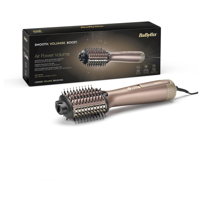 BaByliss Air Power Volume Cepillo de Aire Caliente 1000W Champán