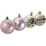 DKD Home Decor Set de 40 Bolas de Decoración Rosa