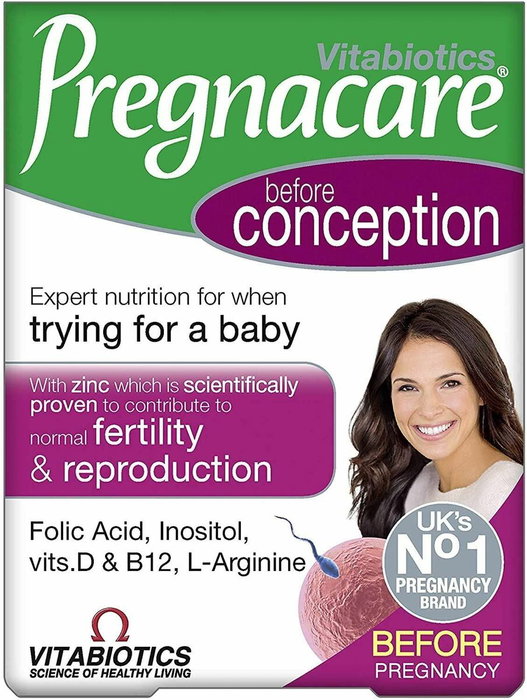 Pregnacare Before Conception, Folic Acid, Zinc, Inositol, Support Fertitily & Reproductive Health, Vitaminas, 30 Tablets Pregnacare Before Conception, Folic Acid, Zinc, Inositol, Support Fertitily & Reproductive Health, Vitaminas, 30 Tablets
