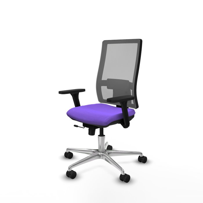 PIQUERAS Y CRESPO Silla de oficina Horna con mecanismo Sincro/Traslack, Tela Lila y Malla Gris PIQUERAS Y CRESPO Silla de oficina Horna con mecanismo Sincro/Traslack, Tela Lila y Malla Gris
