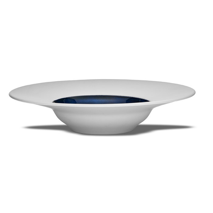 Le coq Plato Pasta 27 cm (3 Unidades) Colección Abyssos Porcelana Pintada a Mano