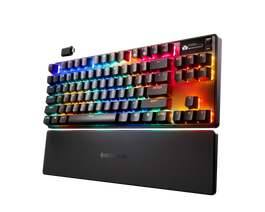 SteelSeries APEX PRO TKL WIRELESS GEN 3 Teclado Juego Inalámbrico y USB + RF Bluetooth Inglés de EE. UU. Negro RGB
