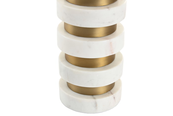 DKD Home Decor Lámpara de Sobremesa Acero y Mármol Dorado