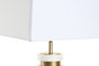 DKD Home Decor Lámpara de Sobremesa Acero y Mármol Dorado
