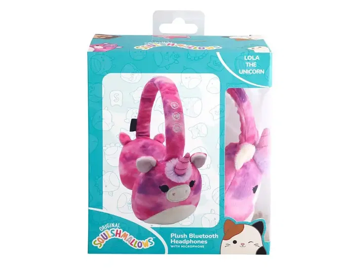 Wondee Auriculares Squishmallows Bluetooth de Peluche Lola Wondee Auriculares Squishmallows Bluetooth de Peluche Lola