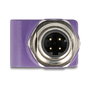 Delock Adaptador M12 a RJ45 Codigo D 4 Pin Conector a Cat5e Hembra Blindado S/UTP Color Violeta Con Orificio de Montaje Recto Ref. 60669