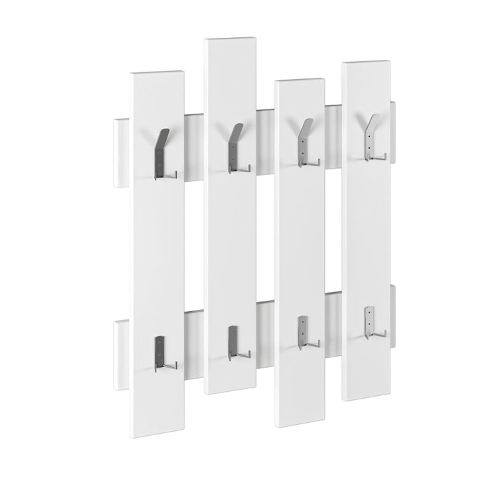 Hanah Home Perchero Colgante de Pared Wave Blanco 64x79x4cm Tablero Partículas Melamina 18mm Hanah Home Perchero Colgante de Pared Wave Blanco 64x79x4cm Tablero Partículas Melamina 18mm