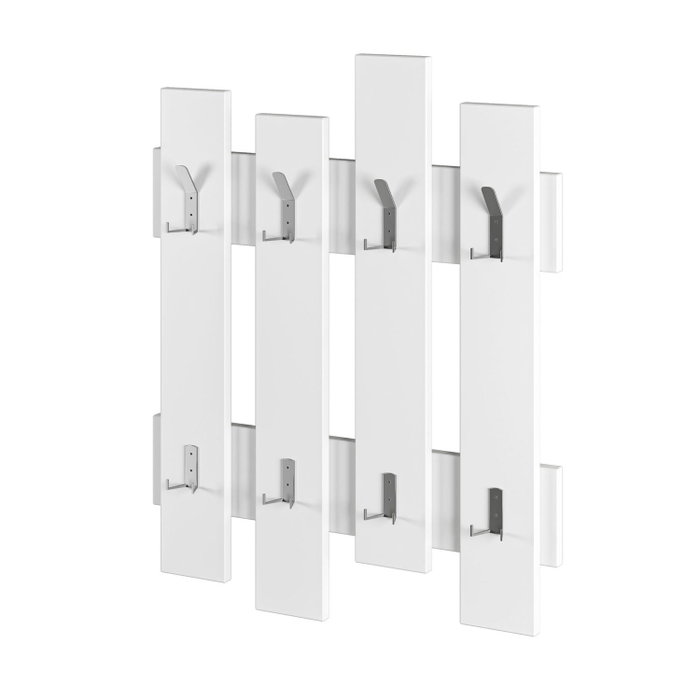 Hanah Home Perchero Colgante de Pared Wave Blanco 64x79x4cm Tablero Partículas Melamina 18mm Hanah Home Perchero Colgante de Pared Wave Blanco 64x79x4cm Tablero Partículas Melamina 18mm