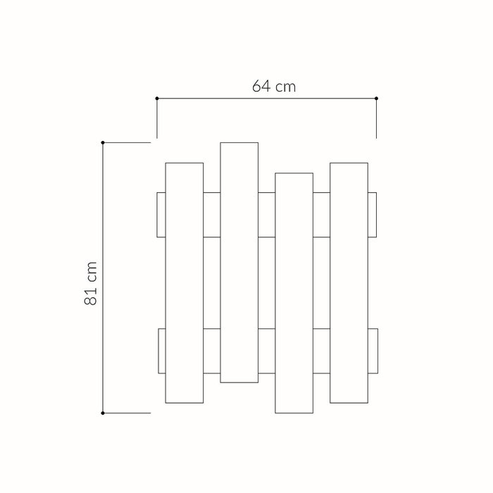 Hanah Home Perchero Colgante de Pared Wave Blanco 64x79x4cm Tablero Partículas Melamina 18mm Hanah Home Perchero Colgante de Pared Wave Blanco 64x79x4cm Tablero Partículas Melamina 18mm