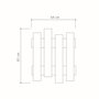 Hanah Home Perchero Colgante de Pared Wave Blanco 64x79x4cm Tablero Partículas Melamina 18mm