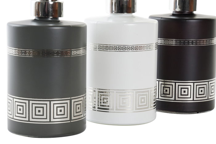 DKD Home Decor Dosificador de Cristal y ABS 450ml Surtido de 3 Unidades