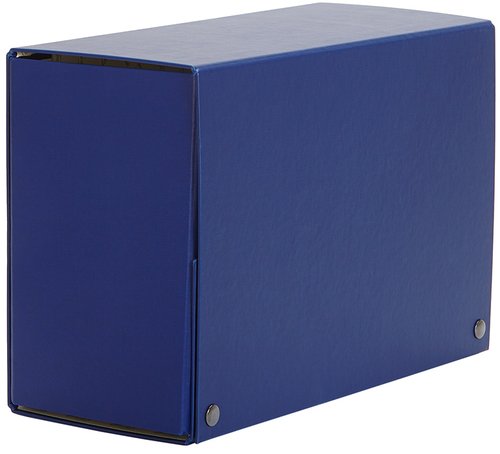 Pardo Carpeta de Proyectos de Cartón Forrado Azul con Broches