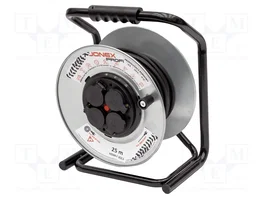 JONEX Prolongador de alimentación 25m 3G2,5mm² Negro