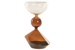 DKD Home Decor Reloj de Arena de Cristal Ámbar 10x10x19,5 cm