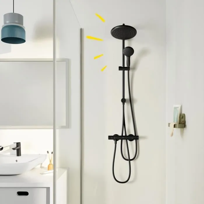Columna de Ducha Grohe Vitalio Start System 250 Negro ABS