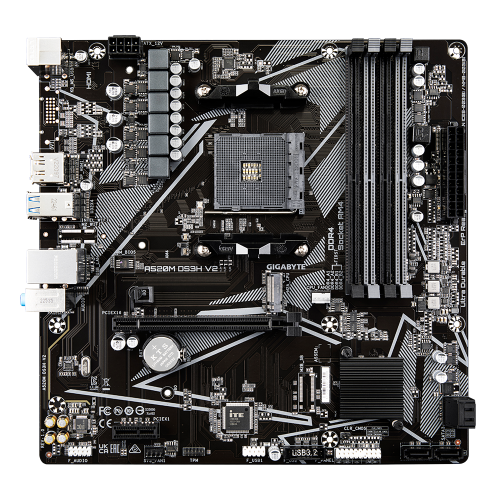 Gigabyte A520M DS3H V2 Micro ATX Gigabyte A520M DS3H V2 Micro ATX