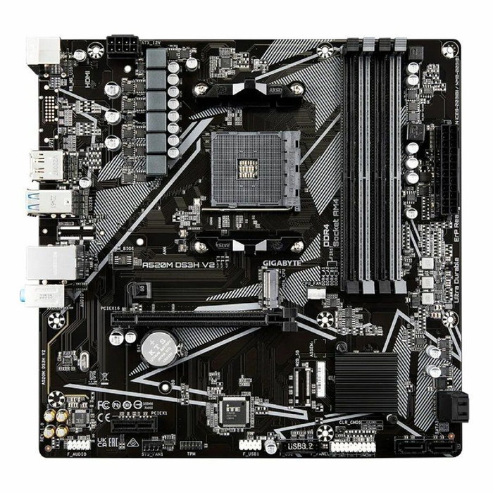 Gigabyte A520M DS3H V2 Micro ATX Gigabyte A520M DS3H V2 Micro ATX