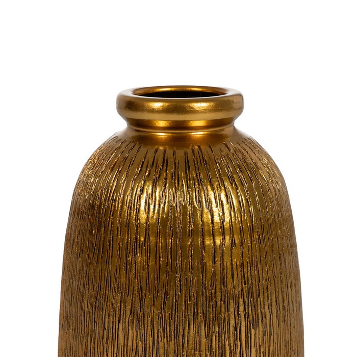 Jarrón Oro Cerámica Decoración 21 X 21 X 30 cm