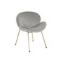 DKD Home Decor Silla de Terciopelo Gris Claro y Dorado