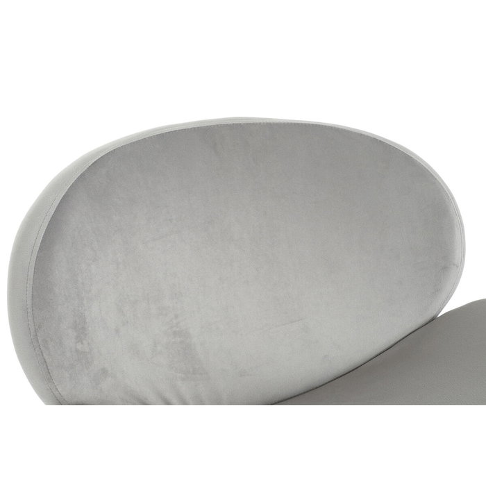 DKD Home Decor Silla de Terciopelo Gris Claro y Dorado