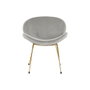 DKD Home Decor Silla de Terciopelo Gris Claro y Dorado
