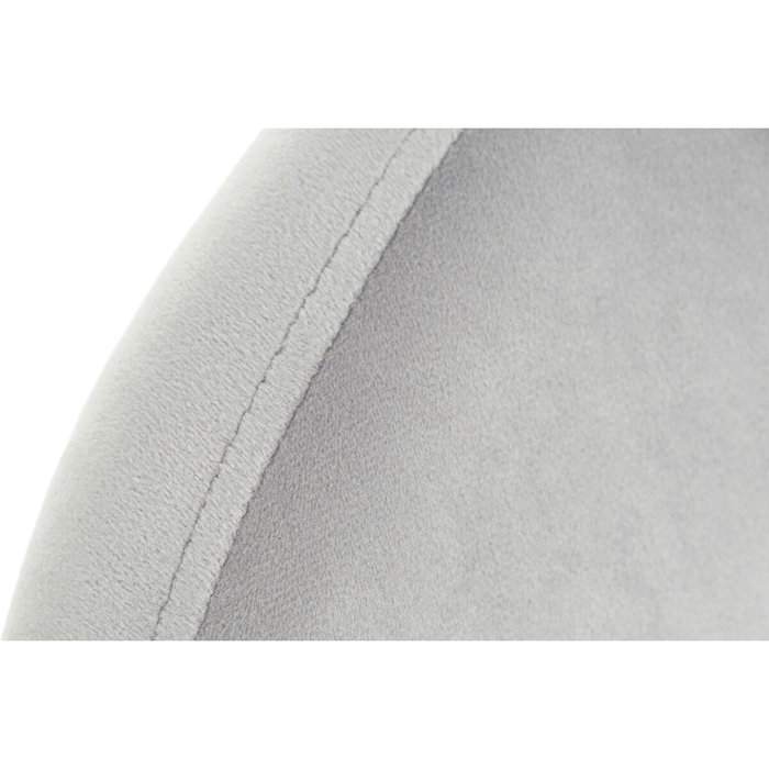 DKD Home Decor Silla de Terciopelo Gris Claro y Dorado