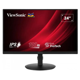 ViewSonic Monitor LED 24 Pulgadas VG2408A - Panel IPS Full HD 1920x1080, 100Hz, 5ms, Ajuste Ergonómico, Altavoces, HDMI/DP/VGA